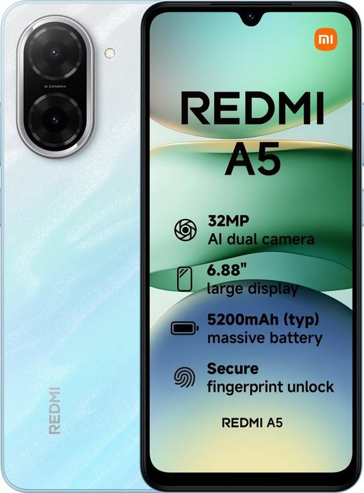 Produktbild Xiaomi Redmi A5 4G (64 GB, Ocean Blue, 6.88", Dual SIM, 4G)