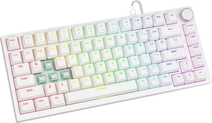 Actual product image Savio ASTRAL WHITE JADE Tastatur Gaming USB QWERTY US International Weiss (Eng. Int., Cable)