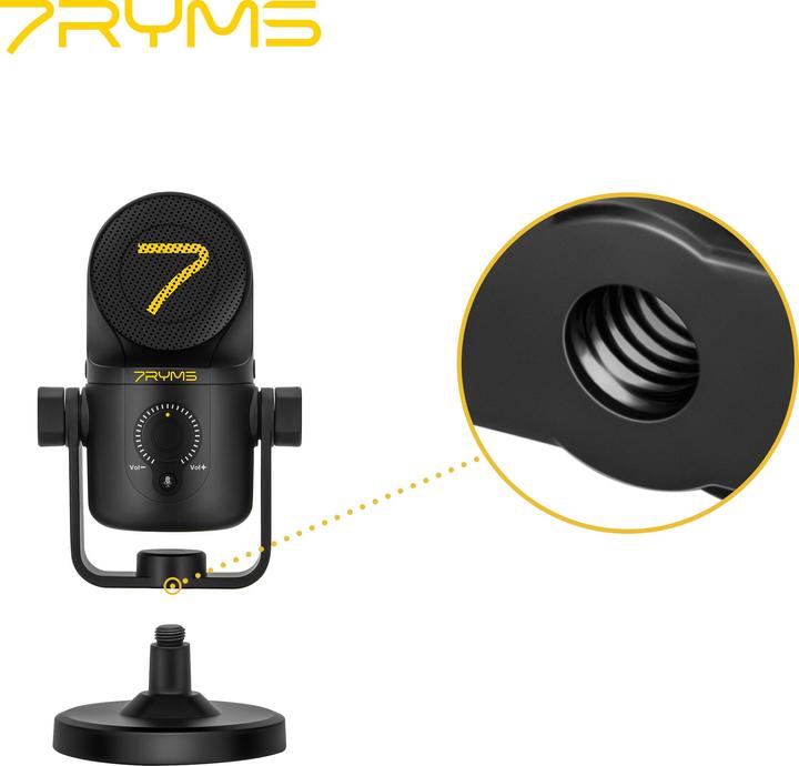Actual product image 7Ryms Mini Condenser USB Microphone