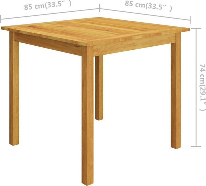 Produktbild vidaXL Garten-Essgruppe (85 x 85 x 74 cm)