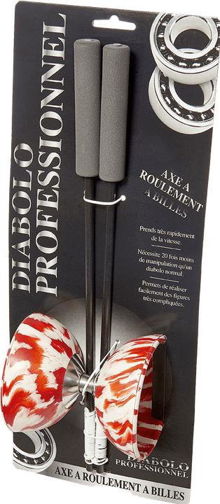 Megagic Diabolo Professionale Con Cuscinetto A Sfera Rosso/Bianco
