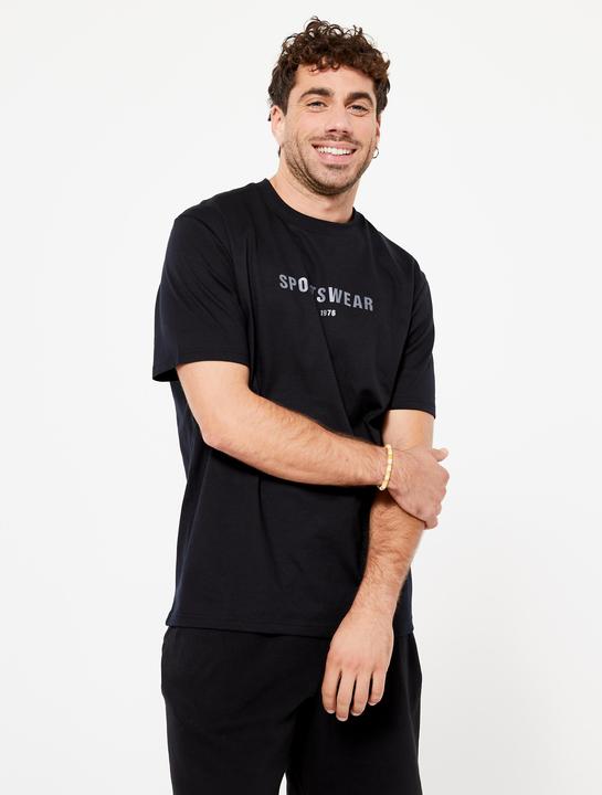 Produktbild Domyos T-Shirt Herren - Essentials 500 bedruckt schwarz (3XL)