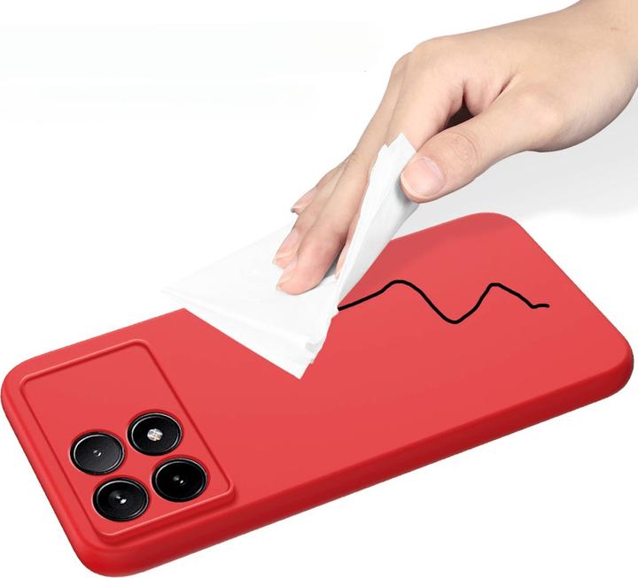 Image du produit Cover-Discount Xiaomi Poco X6 Pro - Housse en caoutchouc silicone rouge (Xiaomi Poco X6 Pro)