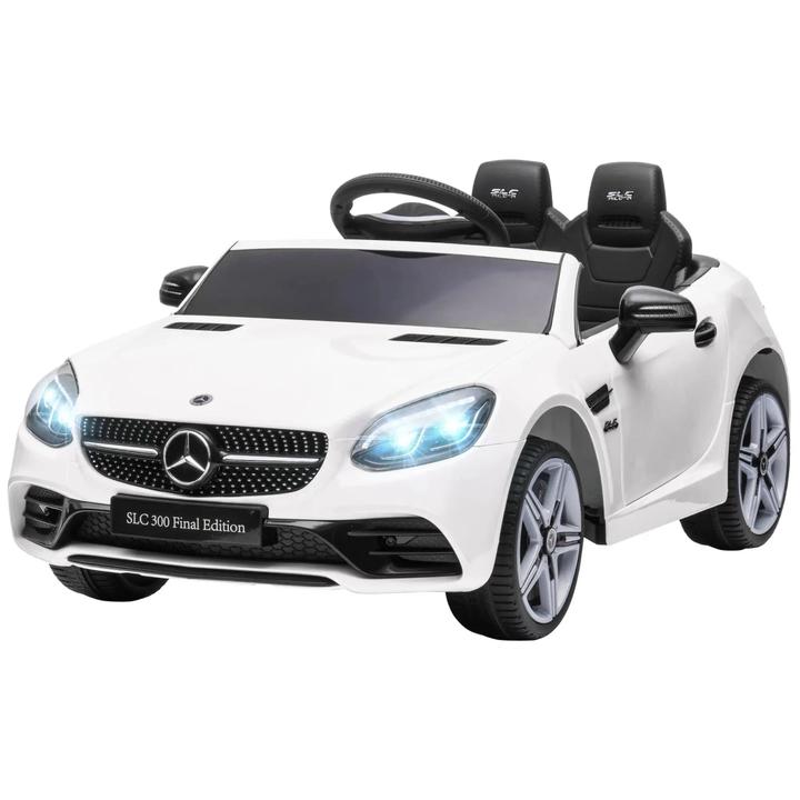 Image du produit Swisshandel24 Voiture électrique pour enfants, télécommande, ceinture de sécurité, musique, 3 ans et plus, blanc (12 V)