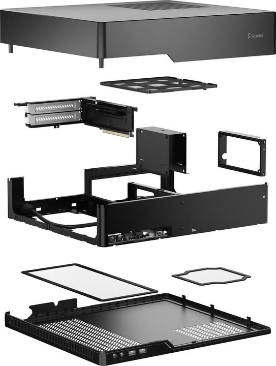 Actual product image Fractal Design Node 202 SFX HTPC Case w/Anode Bronze 450W PSU Mini ITX 310mm GPU (Mini-ITX)