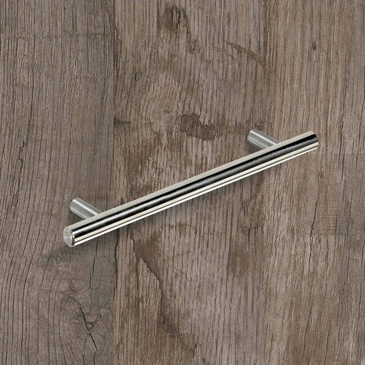 Actual product image Hettich Furniture handle Salvia brushed stainless steel 128 mm Ø 10 mm