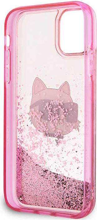 Produktbild Karl Lagerfeld KLHCN61LNCHCP iPhone 11/ XR pink/pink hardcase Glitter Choupette Head (Apple iPhone 11)