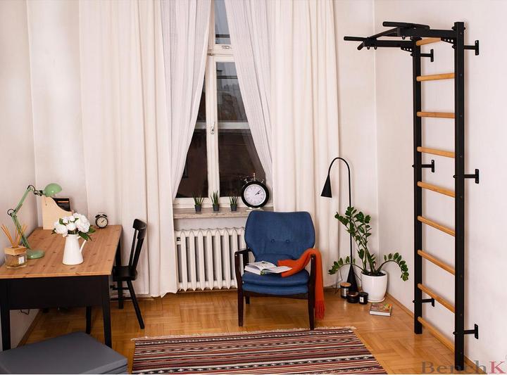 Actual product image BenchK Wall bars fitness system 721, with fixed pull-up bar