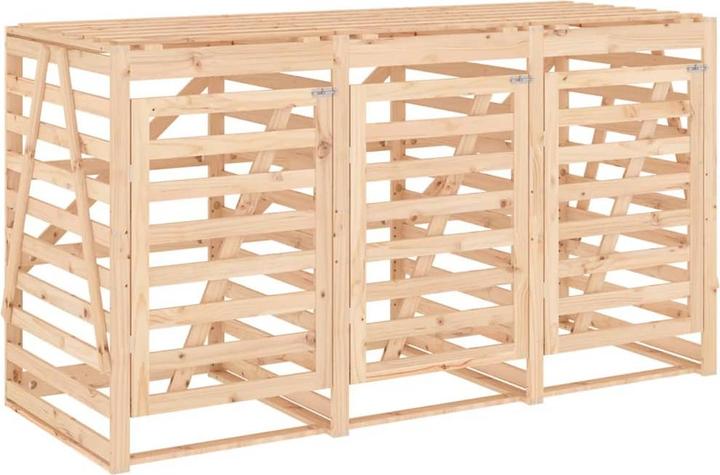 Actual product image vidaXL Mülltonnenbox für 3 Tonnen