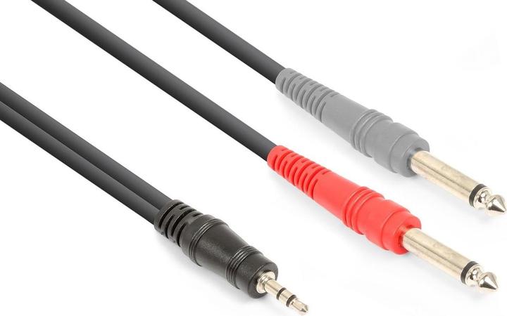 Vonyx CX332-3 3.5 mm jack - 6.3 mm jack 3 m (3 m, Jack 6,3 mm, Connettore da 3,5 mm (AUX))