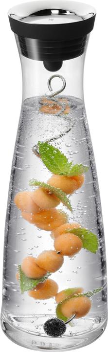 Produktbild WMF Wasserkaraffe 1l Glaskaraffe 3tlg. Karaffe mit Fruchtspiess Basic Kippdeckel (1 l)