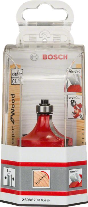 Actual product image Bosch Professional Zubehör Rounding cutter Expert for Wood, 8 mm, D 44.4 mm, R1 15.9 mm, L 22.2 mm, G 64 mm