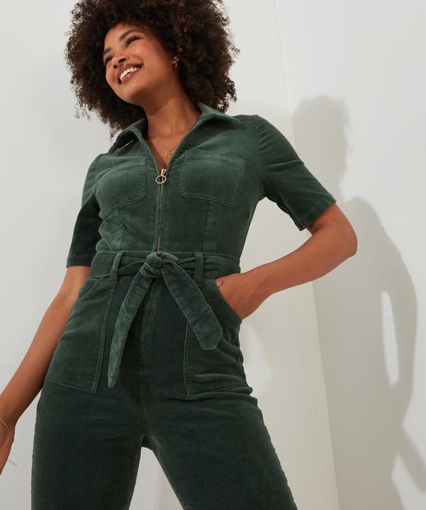 Actual product image Joe Browns Belted bootcut corduroy jumpsuit (38)