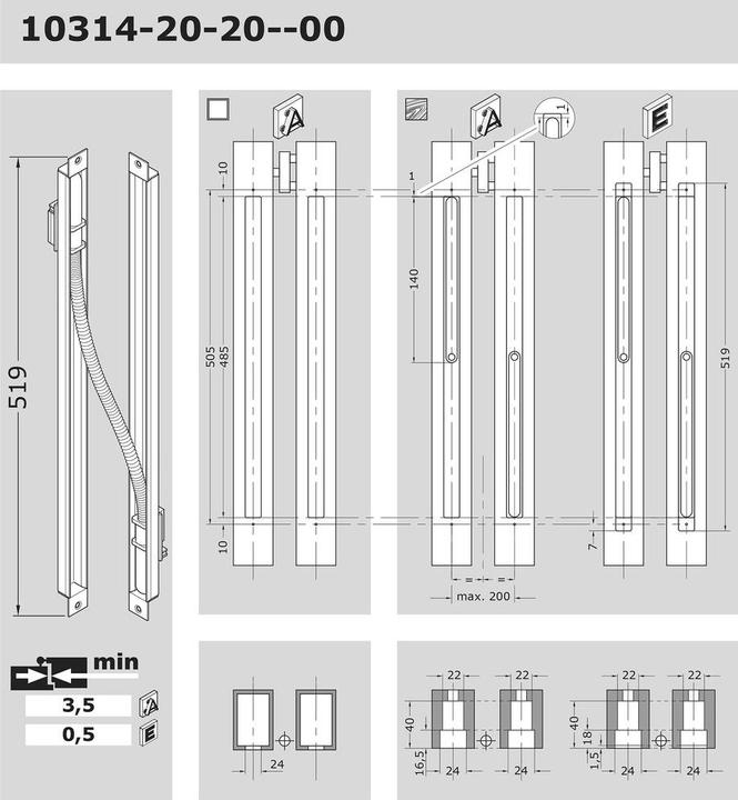 Image du produit effeff Transitions de câbles cachées 10314-20-20
