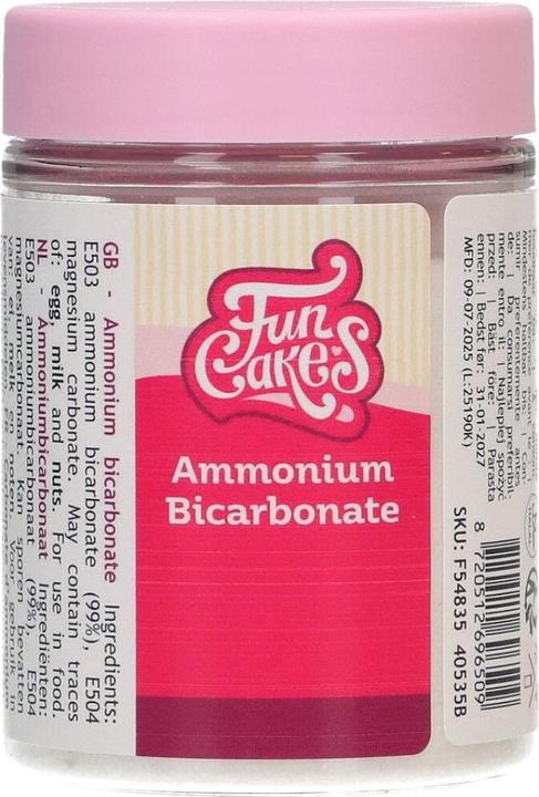 Valeurs nutritives et ingrédients FunCakes Hirschhornsalz/Ammoniumbicarbonat (80 g)