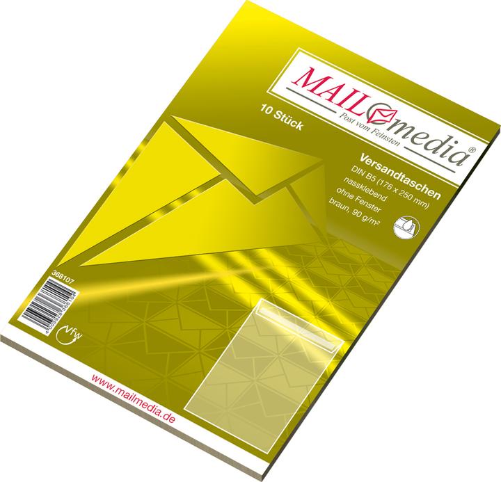 Image du produit Mailmedia Enveloppe d'expédition Natron marron, B5, sans fenêtre (10 pcs)