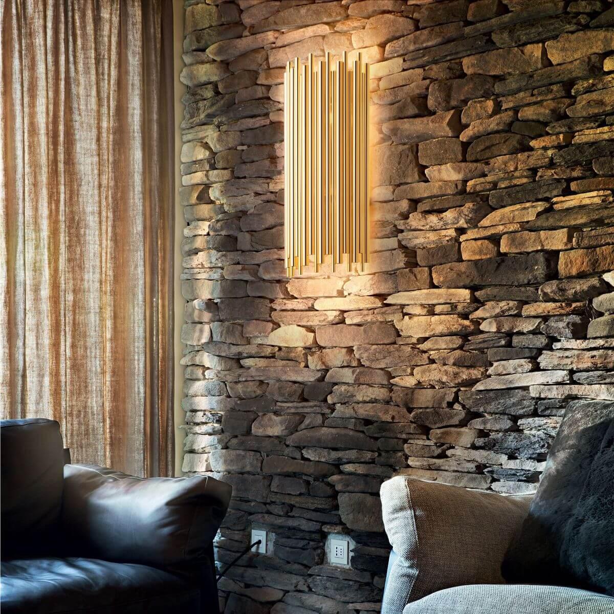 Thumbnail - Ideal lux, Wandleuchte + Deckenleuchte, PAN Wandleuchte E14 2-fach dimmbar Gold 208794 (E14)