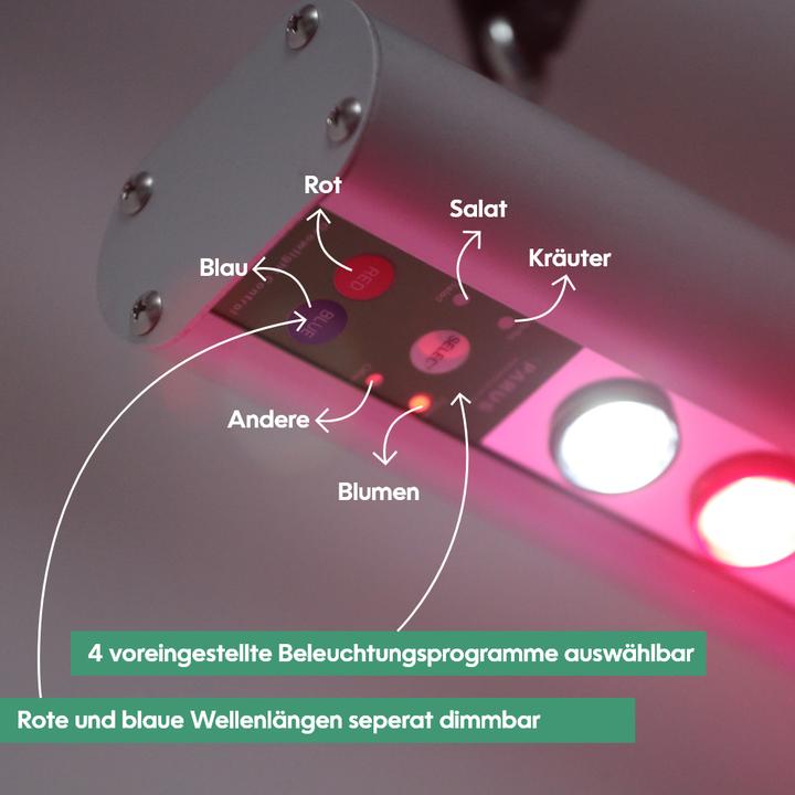 Actual product image Parus by Venso plant fitting GrowLight Quattro 30W, stimulation of photosynthesis and chlorophyll fo (LED, 230 V)
