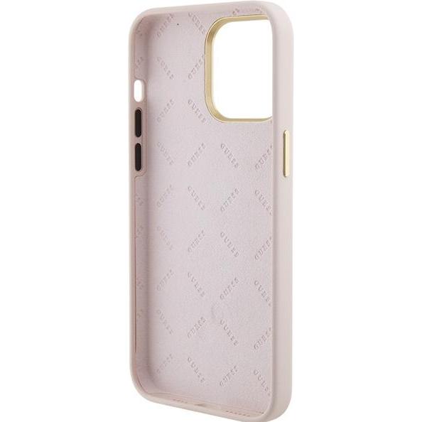 Thumbnail - Guess GUHCP15XM4DGPP iPhone 15 Pro Max 6.7" różowy/pink hardcase Silicone Logo Strass 4G (Apple iPhone 15 Pro Max), Smar...