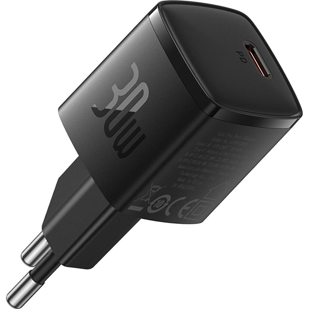 Baseus Nessuno (30 W), Caricatore USB, Nero