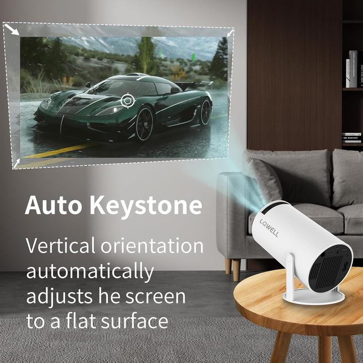 Actual product image Lqwell HY300 PRO Mini Beamer mit Android 11, WiFi 6, Bluetooth 5.0 (4K, 160 lm)