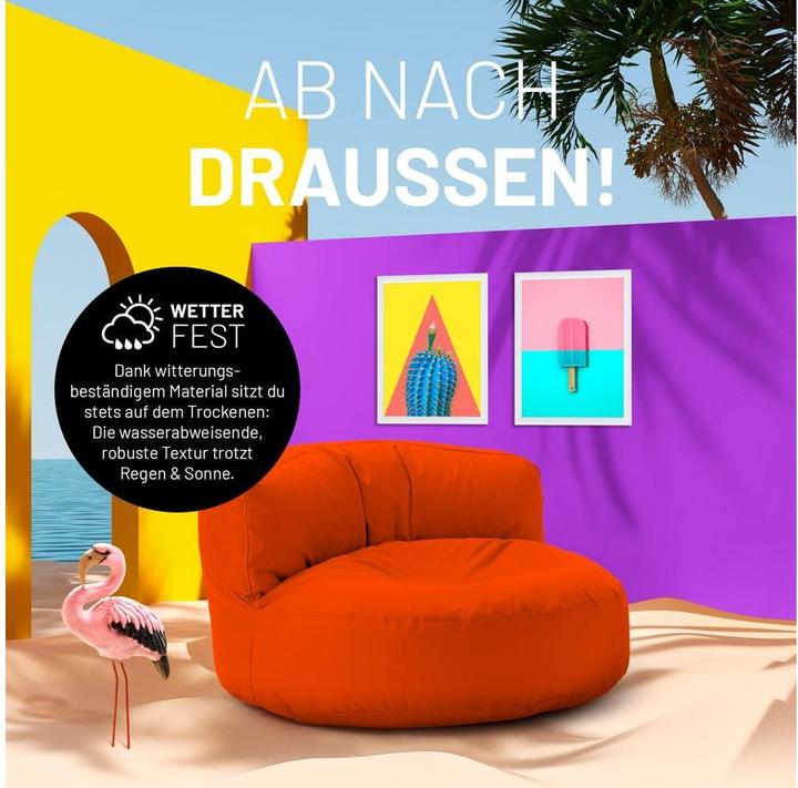 Produktbild Lumaland Sitzsack-Sofa, 320 l Polyester (PES), Orange