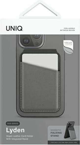 Immagine prodotto Uniq Lyden DS magnetyczny portfel RFID e stojak na telefon szaro-czarny/grigio carbone-nero