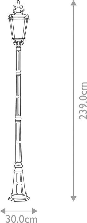 Immagine prodotto Elstead Lighting Baltimora, lampada da terra per esterni E27 239cm Bronzo anticato IP44 (E27, IP44)