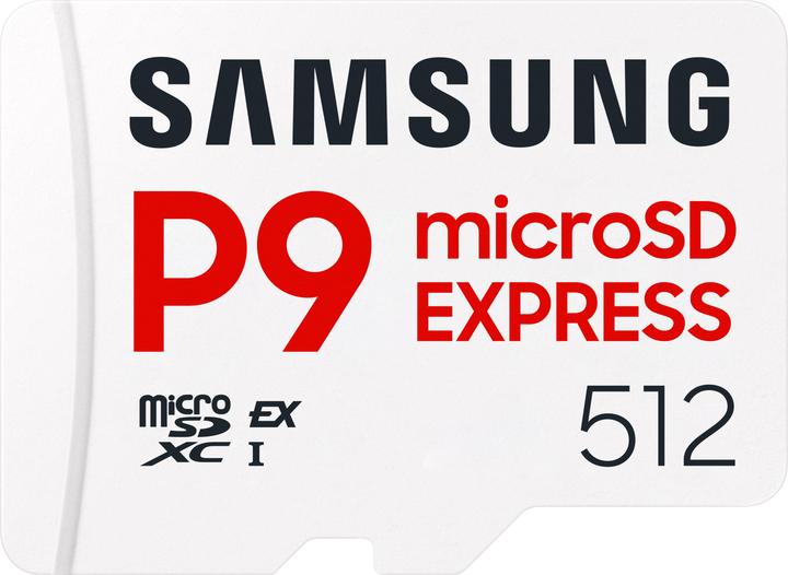 Actual product image Samsung 512GB P9 microSD Express memory card (512 GB, microSD Express, microSDXC, U3, UHS-I)