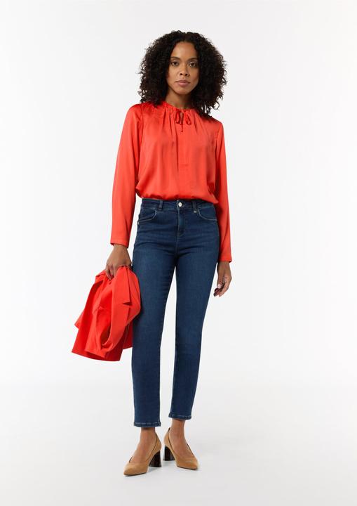 Produktbild Comma Bluse Satinierte Tunikabluse im Relaxed Fit (36)