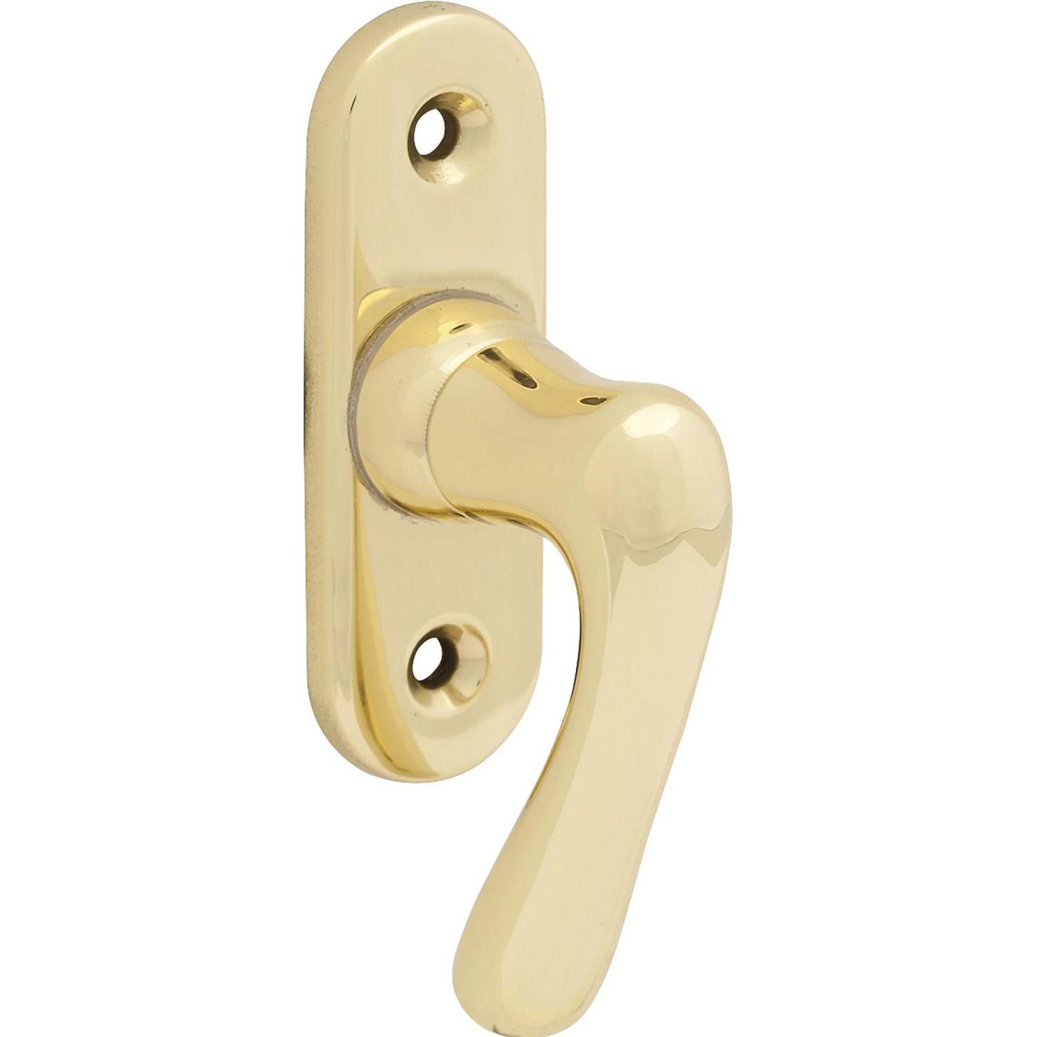 Grundmann, Türgriff + Fenstergriff, Fenstergriff WG ELEGANT 505 - gebogen, VK 7 x 35 mm, Messing poliert (Türgriff)