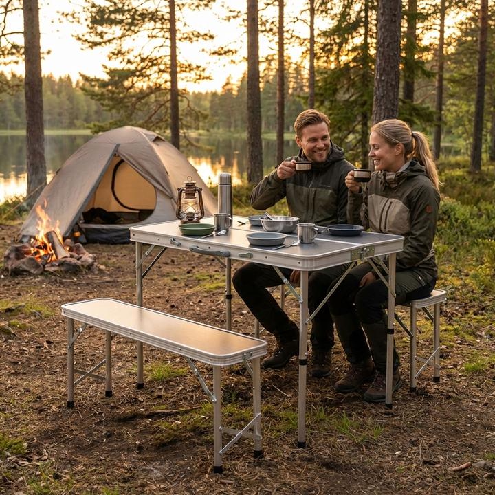 Actual product image Redcliffs Campingtisch mit Bänken für 4 Personen, klappbar