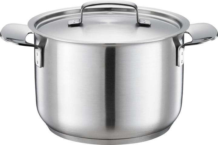 Fiskars Casserole with lid (18 cm, Pot, Stainless steel)
