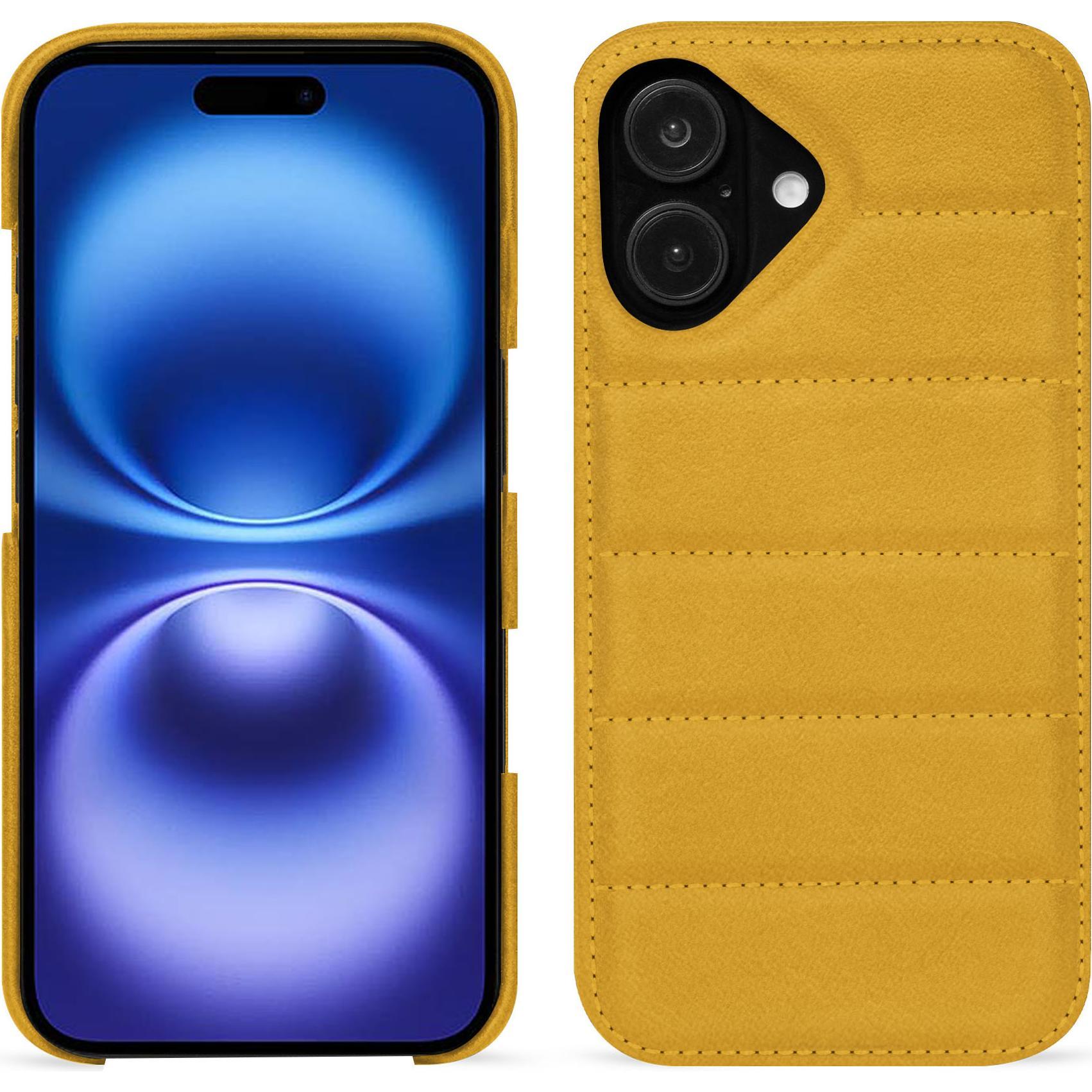 Noreve Lederschutzhülle (Apple iPhone 16), Smartphone Hülle, Orange