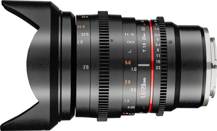 Actual product image Samyang 20mm T1.9 VDSLR Nikon (Nikon F, full size)