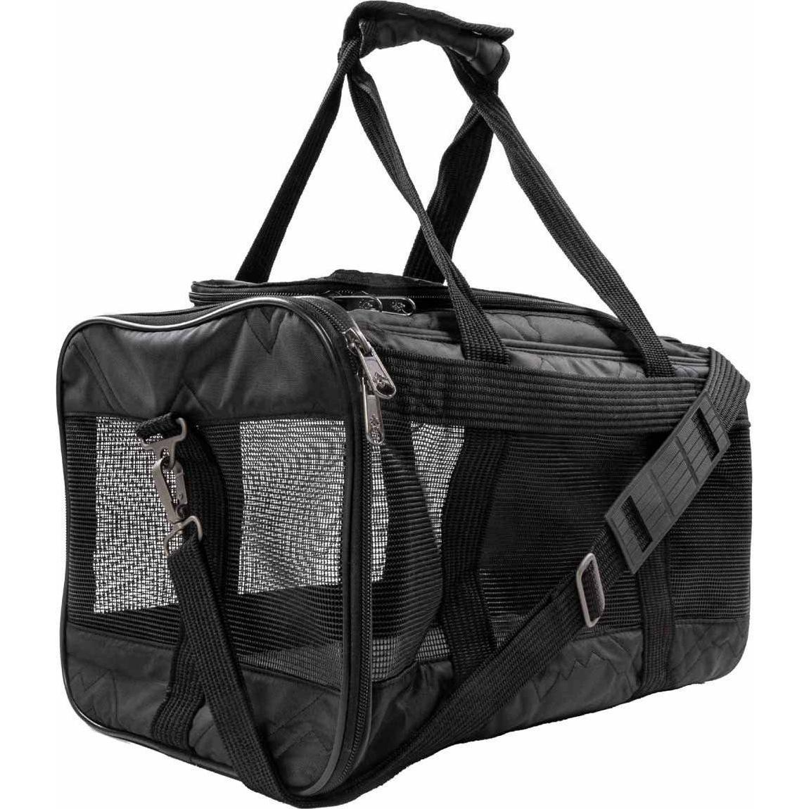 Sherpa Deluxe Pet Carrier Black Large 48x30x29cm Max 10kg - (786306550356) (Chat, Chien, Lavable, Respirant), Transport d'animaux