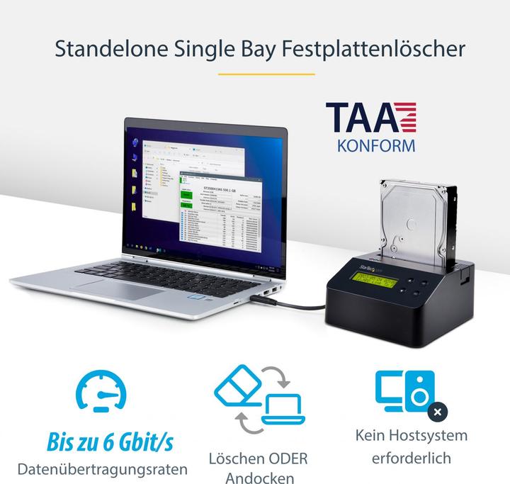 Image du produit StarTech SATA SSD/HDD ERASER/DOCK - 4KN