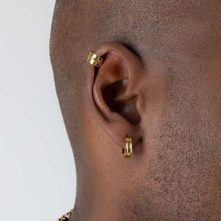 Actual product image Bijouteria Hoops (Stainless steel, Gold plating)