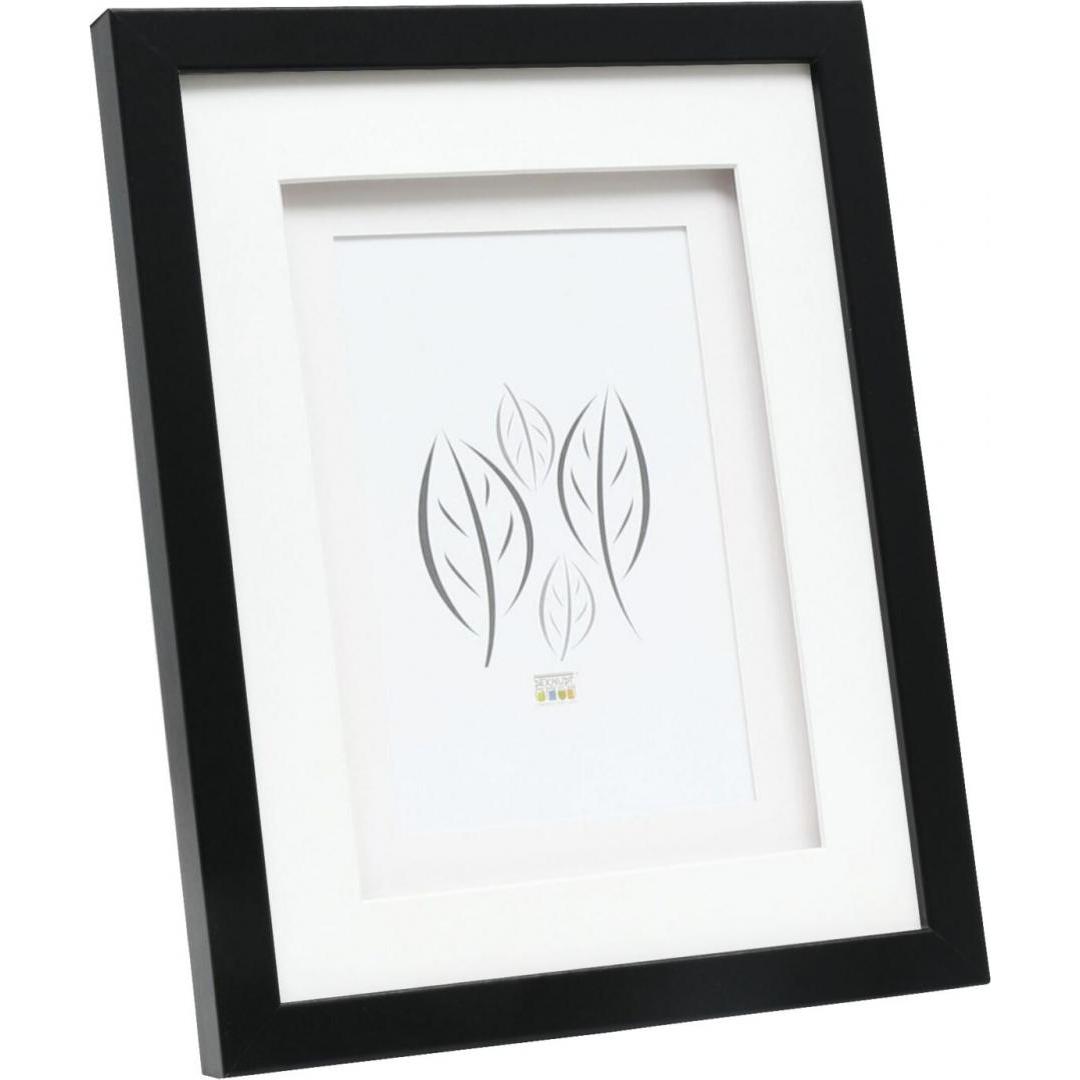 Deknudt, Bilderrahmen, S65KK2 schwarz 15x20 Holz doppeltes Passepartout (15 x 20 cm)