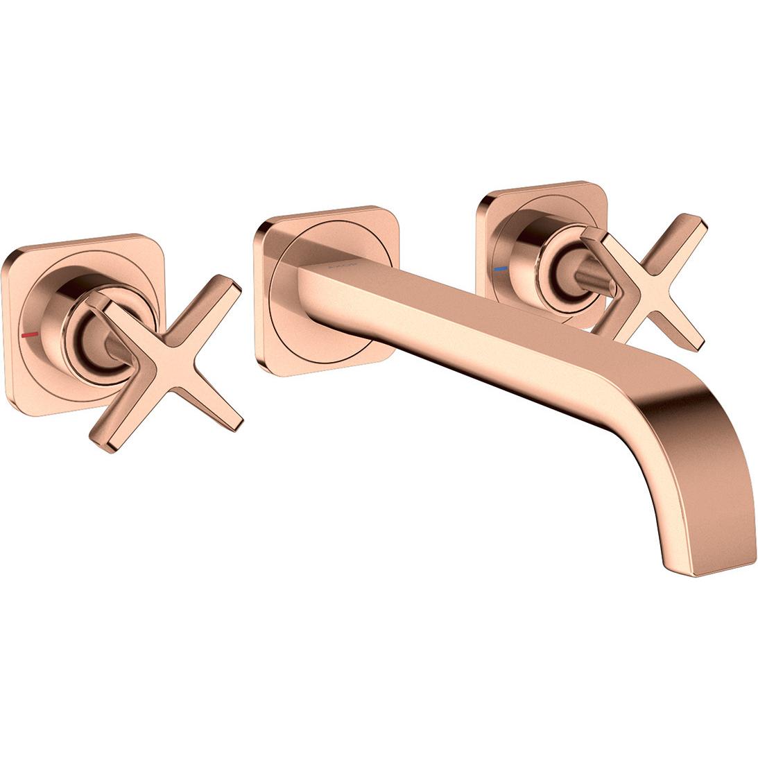 Axor, Rubinetteria per bagno, Citterio E Mélangeur lavabo encastré 3 trous avec rosaces pour montage murales