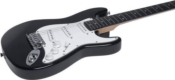 Produktbild EKO E-Gitarre GEE ST100-BLK Schwarz Komplett-Set (E-Gitarre, Pappelholz, Ahorn, Harz)