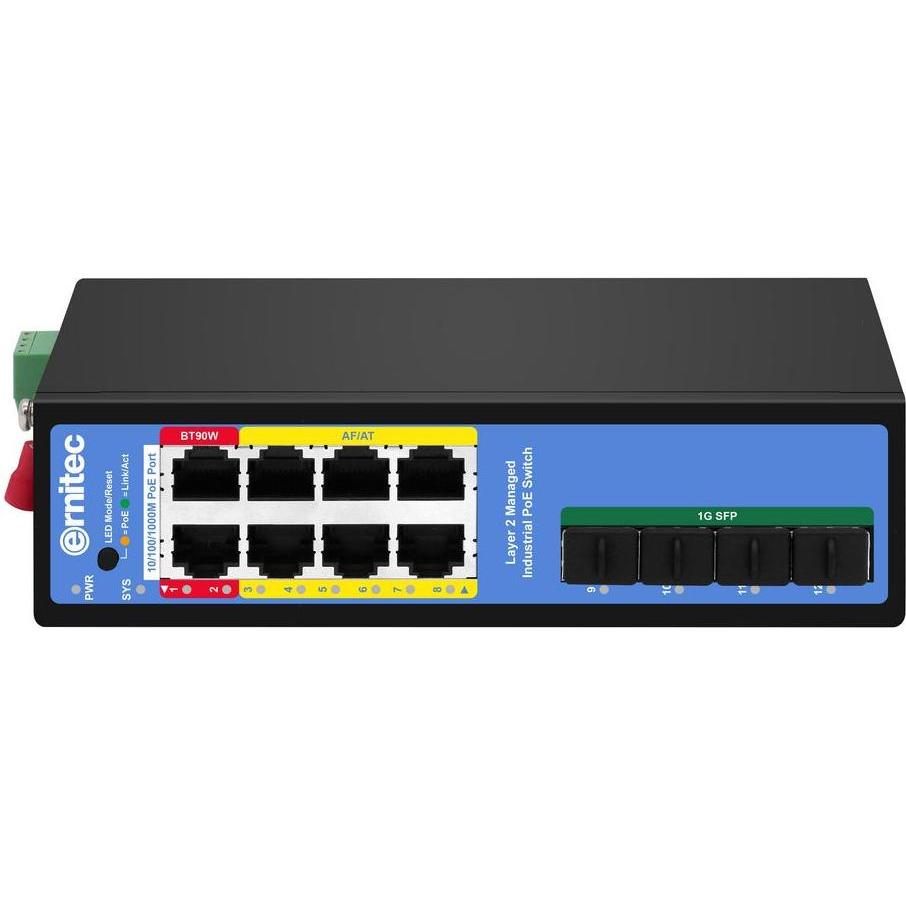 Ernitec 12-port 1000Mbps Industrial (12 Ports), Netzwerk Switch