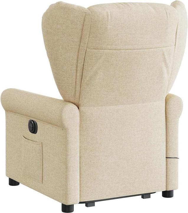 Immagine prodotto vidaXL Poltrona massaggiante con ausilio stand-up in tessuto crema