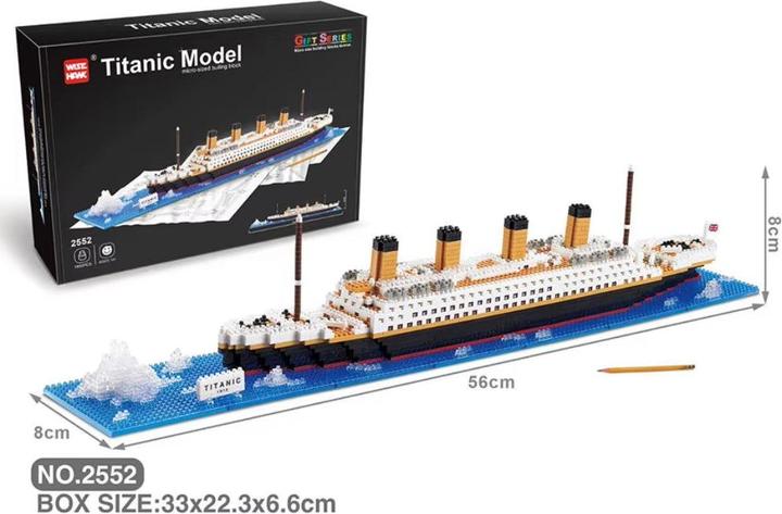 Actual product image Tinisu Titanic Modell Bausatz Schiff Klemmbausteine Micro-Bricks Bausteine