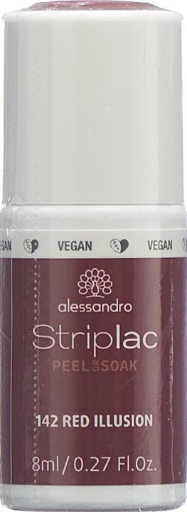 Produktbild Alessandro Striplac Peel or Soak - Red Illusion (142 Red Illusion, Abziehbarer Nagellack)