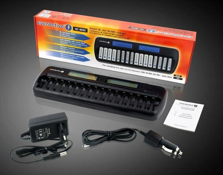 Produktbild Everactive Charger NC-1600 (No data) (1 Stk., AAA, AA, 1100 mAh, Ladegerät ohne Akku)