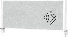 Actual product image Maul Desktop partition MAULconnecto Uplight 160x50cm Acoustic h.gr/ws (160 x 50 cm)