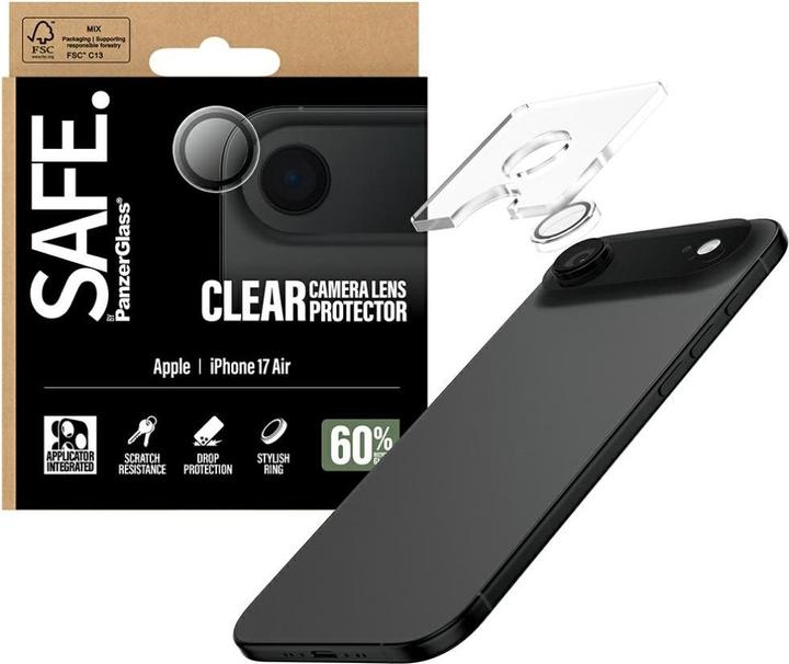 Image du produit PanzerGlass SAFE. by ® Camera Lens Protector Transparent iPhone 17 Air (1 pcs, Apple iPhone 17)
