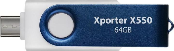 Actual product image Patriot Xporter X550 64GB (blue/white, USB-A and USB-C 3.2 Gen 1) (64 GB, USB-A, USB-C)