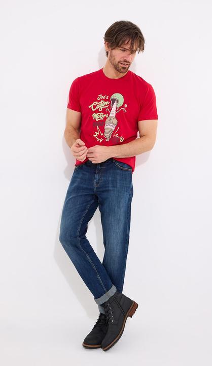 Actual product image Joe Browns Motors Helmet & Engine Graphic T-Shirt (S)